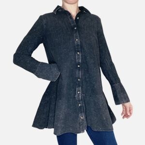 Wild Fable Black Button-Down Shirt
